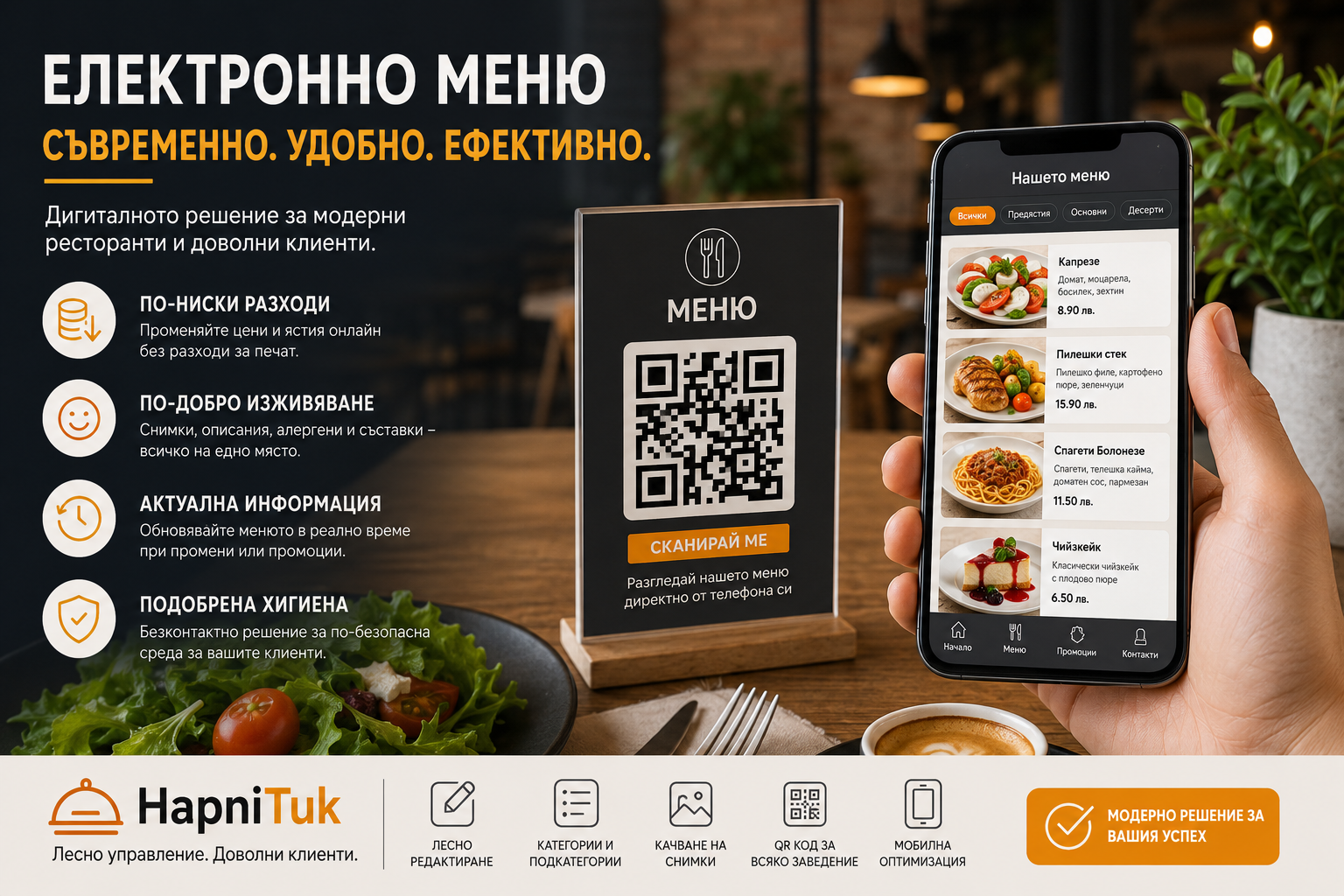 Защо електронното меню е задължително за модерните ресторанти през 2026 г.